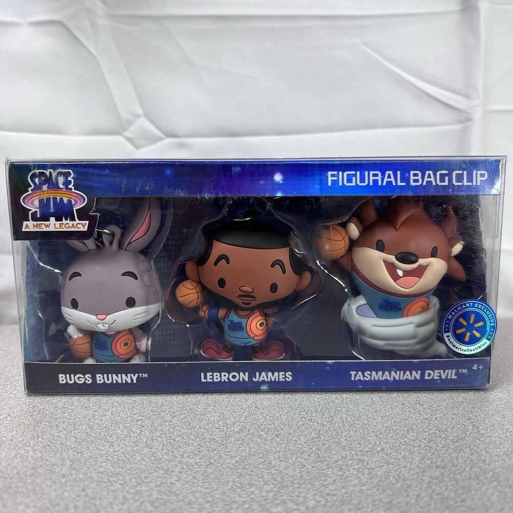 Space Jam A New Legacy Figural Bag Clips Bugs Bunny-Tasmanian Devil-Lebron James